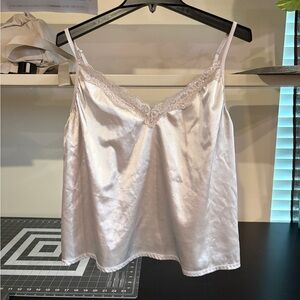 Elegant White Lace Trim Camisole